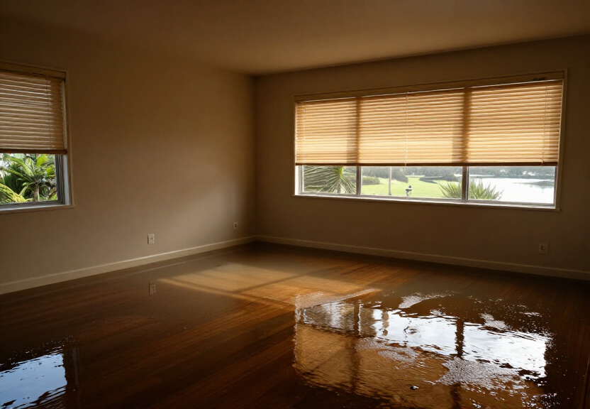 Water-damaged subfloor in Woronora Heights home
